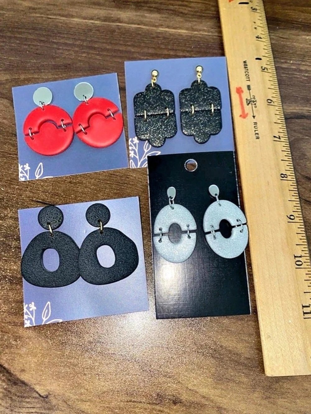 Polymer clay earrings bundle with surgical steel post